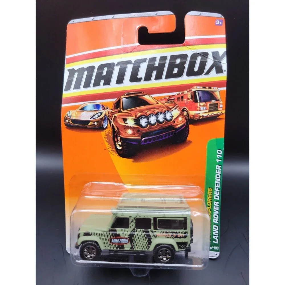 Matchbox Jungle Explorers (2009) Green Land Rover Defender 110 Toy Car 100/100